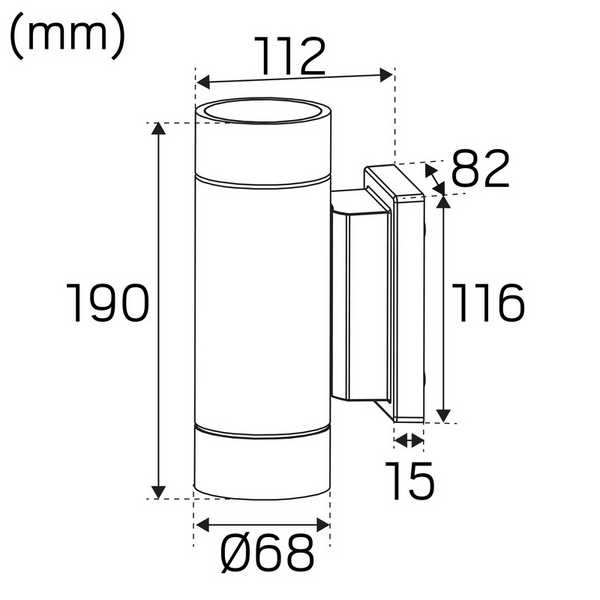 Seinävalaisin Hide-a-lite Milo II GU10 valkoinen