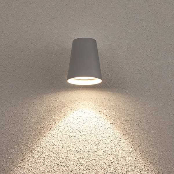 Seinävalaisin Hide-a-lite Cone GU10 harmaa