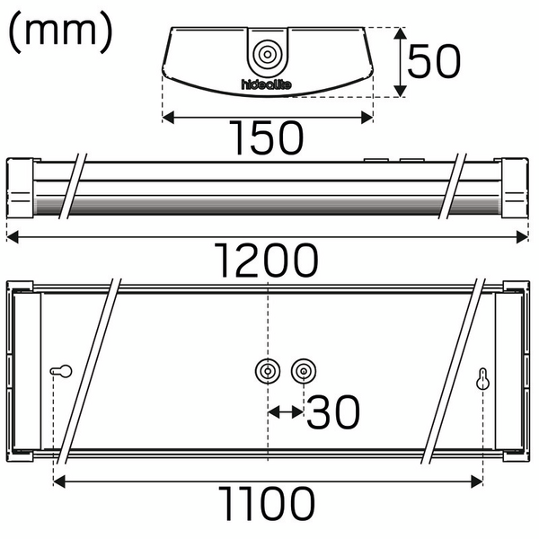 Yleisvalaisin Hide-a-lite Liteline 1200 SC RF 830