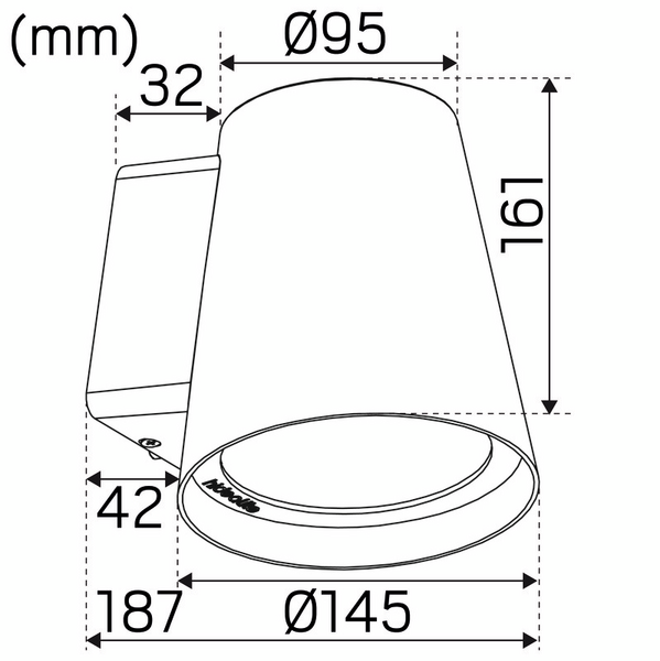 Seinävalaisin Hide-a-lite Cone XL 3000K antrasiitti