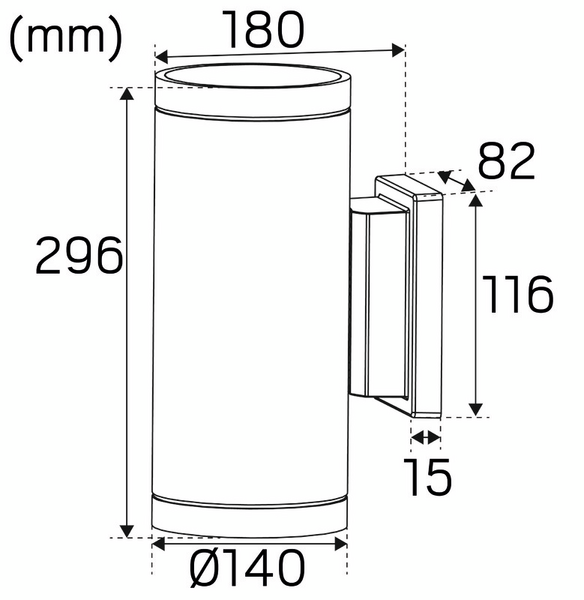 Seinävalaisin Hide-a-lite Milo XXL II 4000K antrasiitti