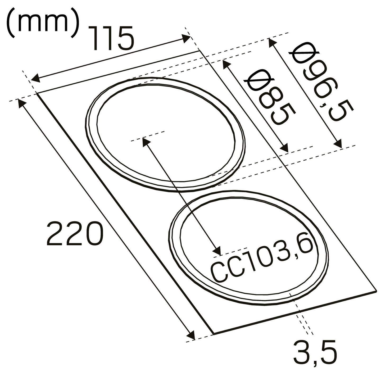 Mekaaninen lisätarvike Hide-a-lite koristekehys II 85 musta