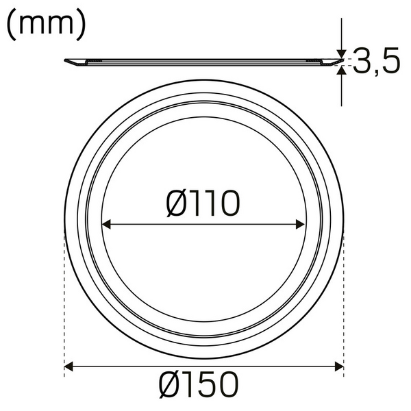Mekaaninen lisätarvike Hide-a-lite kehys Echo S 150 valkoinen