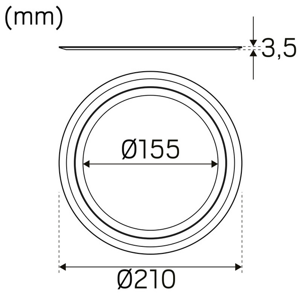 Mekaaninen lisätarvike Hide-a-lite kehys Echo M 210 valkoinen