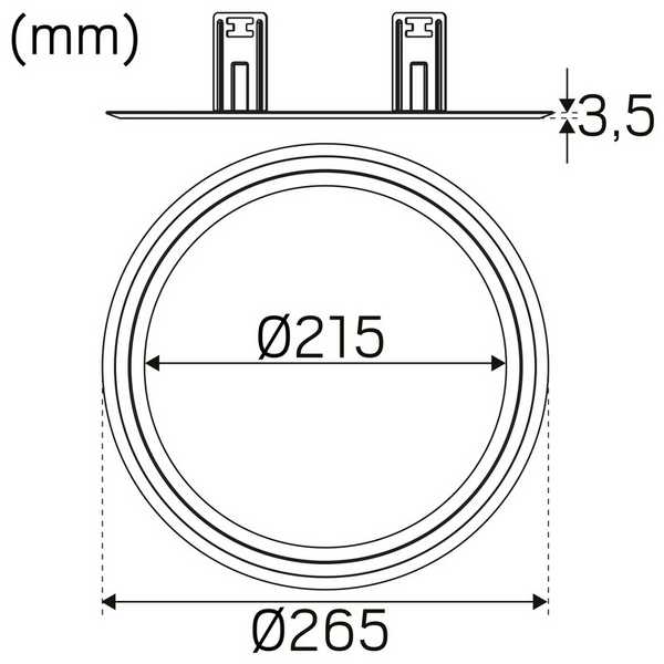 Mekaaninen lisätarvike Hide-a-lite kehys Echo L 265 valkoinen