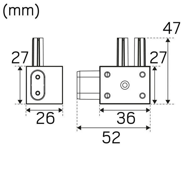 Sähköinen lisätarvike Hide-a-lite Shelf Line L-jatkoliitin
