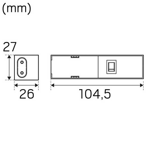 Sähköinen lisätarvike Hide-a-lite Shelf Line liitos On/off -kytkimellä