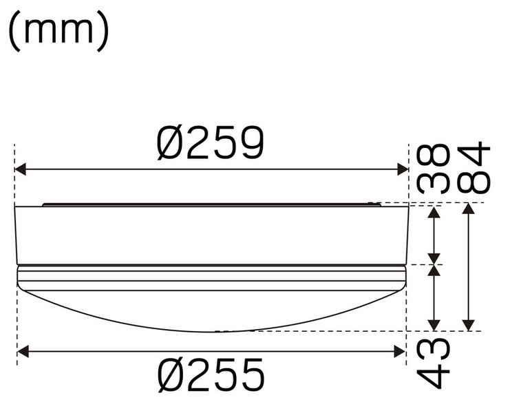 Pinta-asennusvalaisin Hide-a-lite Moon IP44 IK04 E27 255mm valkoinen