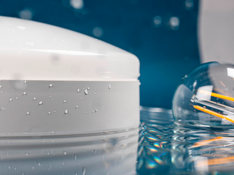 Pinta-asennusvalaisin Hide-a-lite Moon IP44 IK04 E27 255mm valkoinen