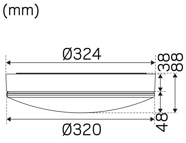Pinta-asennusvalaisin Hide-a-lite Moon IP44 IK04 E27 320mm valkoinen