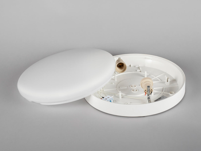 Pinta-asennusvalaisin Hide-a-lite Moon IP44 IK04 E27 320mm valkoinen