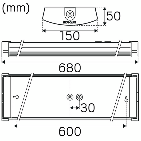 Yleisvalaisin Hide-a-lite Liteline IP44 2820lm 22W 840 valkoinen