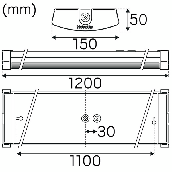 Yleisvalaisin Hide-a-lite Liteline IP44 6050lm 46W 830 valkoinen