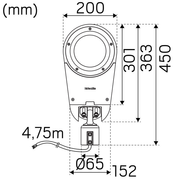 Pylväsvalaisin Hide-a-lite Sharp Ip65 2950lm 31w 3/4k Ant