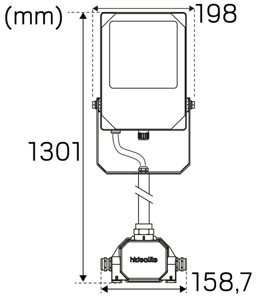 Valonheitin Hide-a-lite Scout G2 IP66 7100lm 50w 840 1m