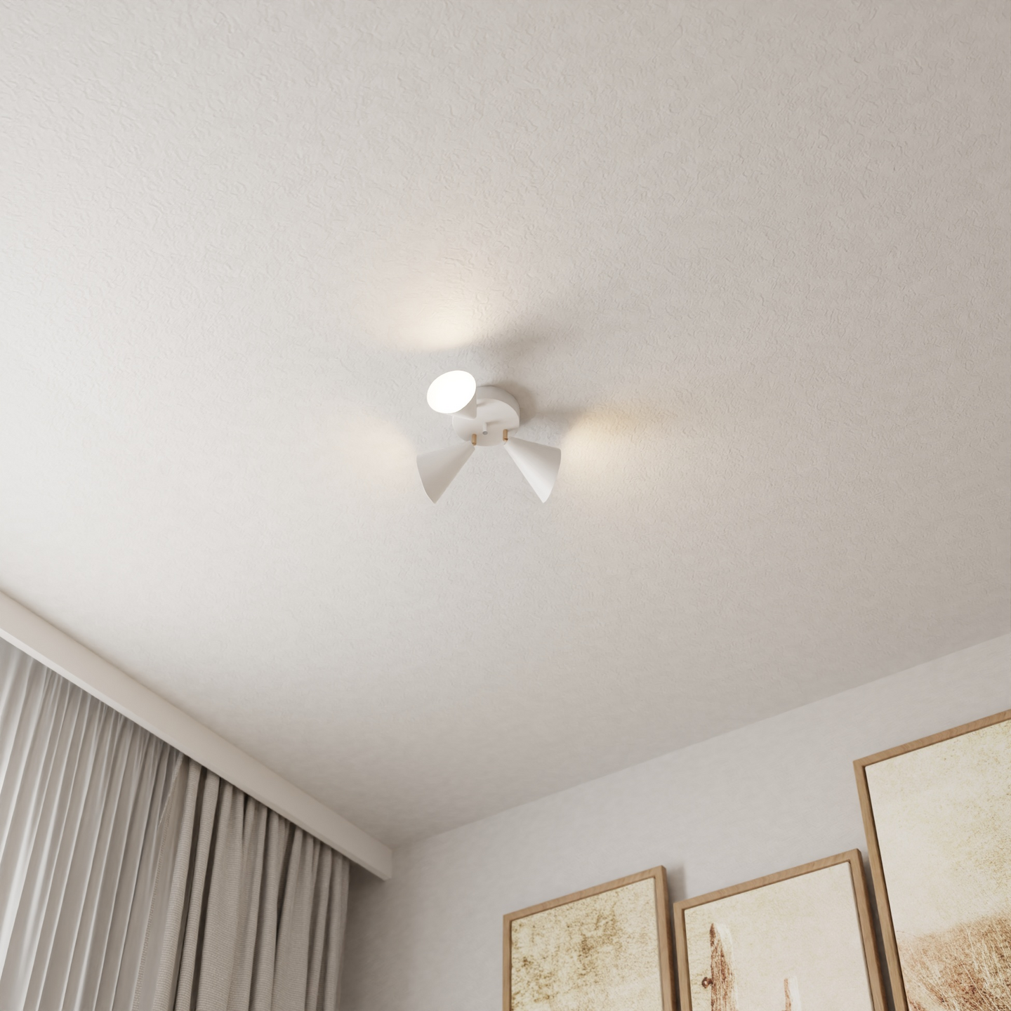 Kattospotti Sessak Lux 3-osainen E14 valkoinen