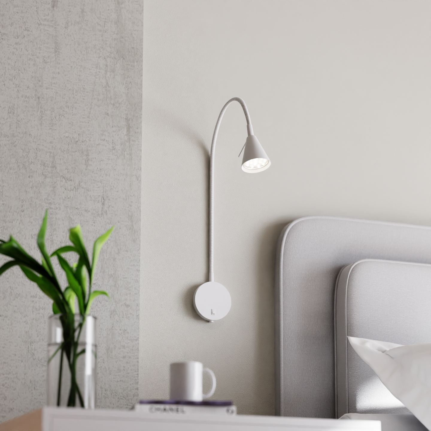 Seinävalaisin Sessak Amara GU10 valkoinen