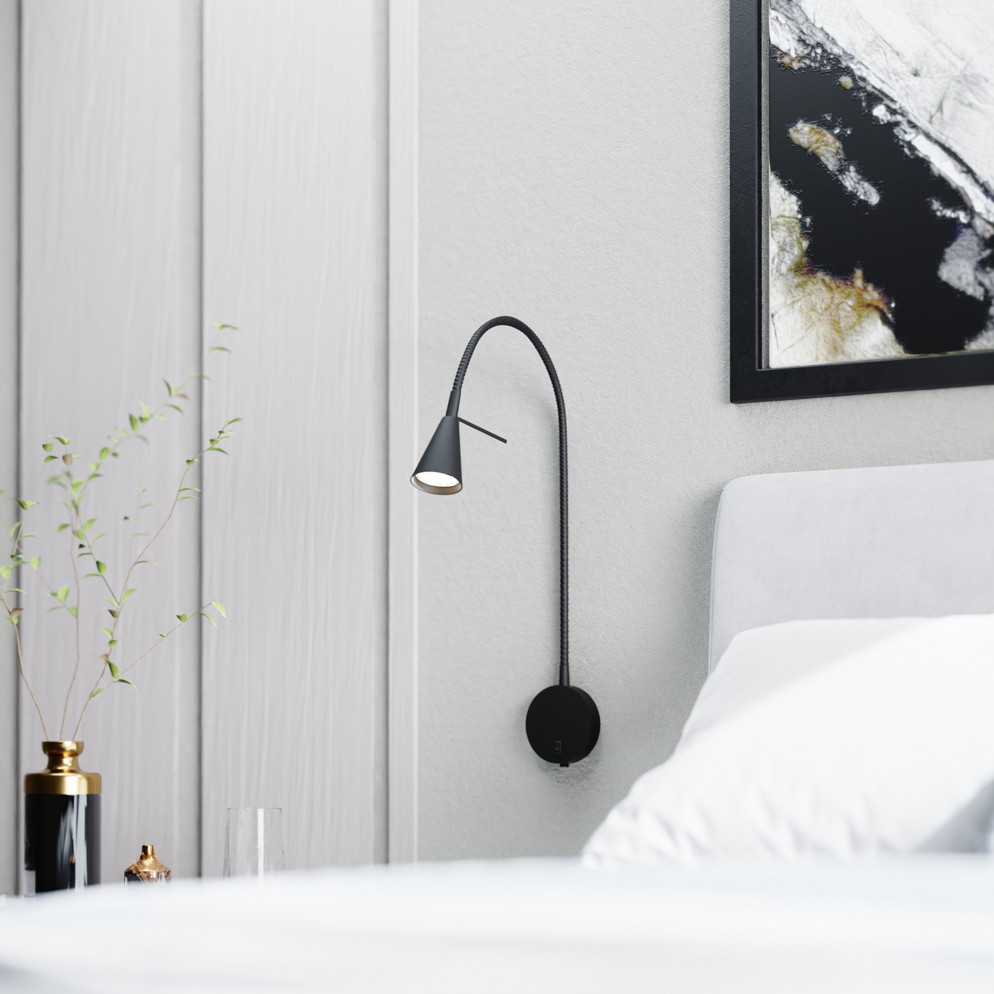 Seinävalaisin Sessak Amara GU10 musta