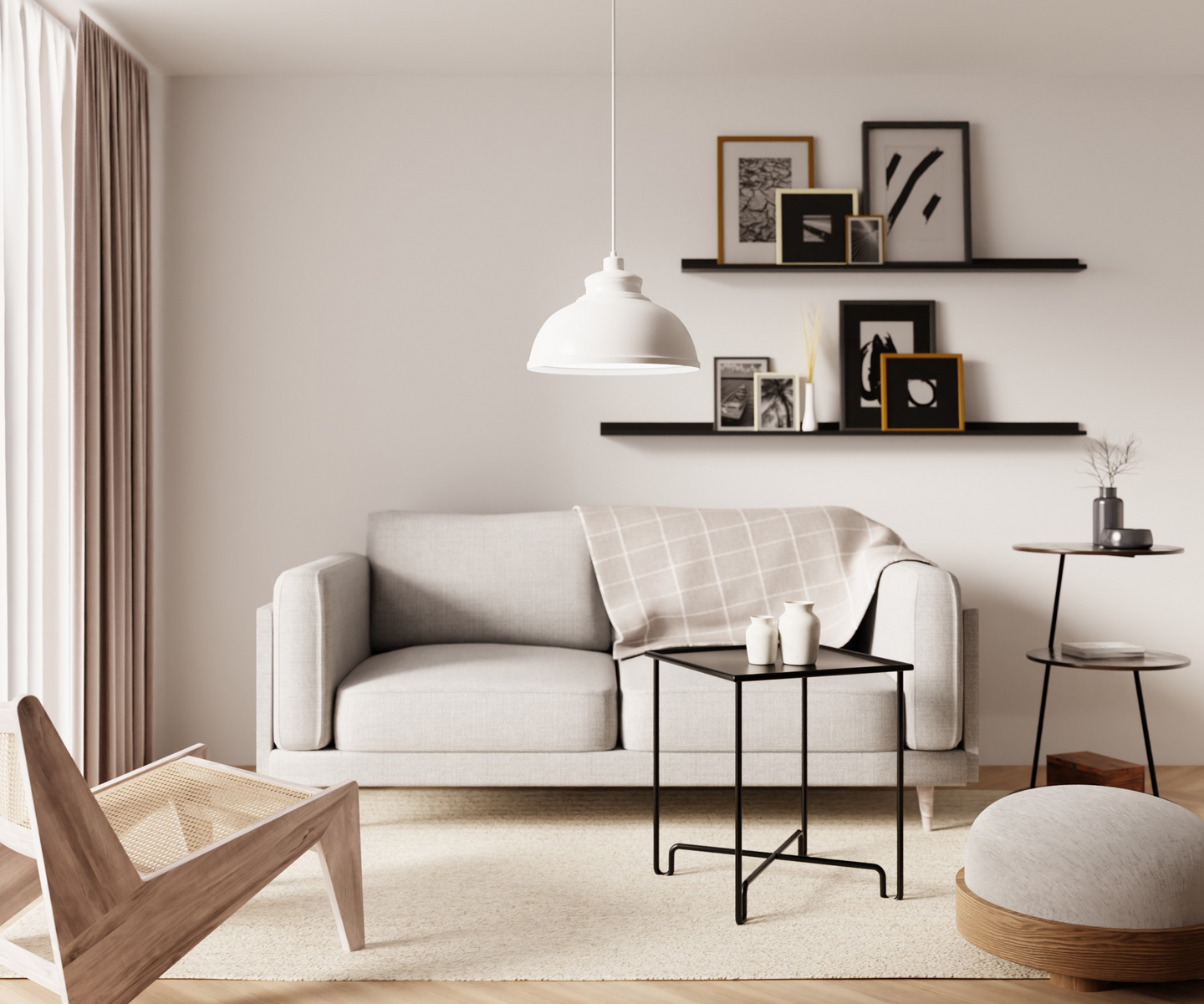 Riippuvalaisin Sessak Corbin L E27 valkoinen