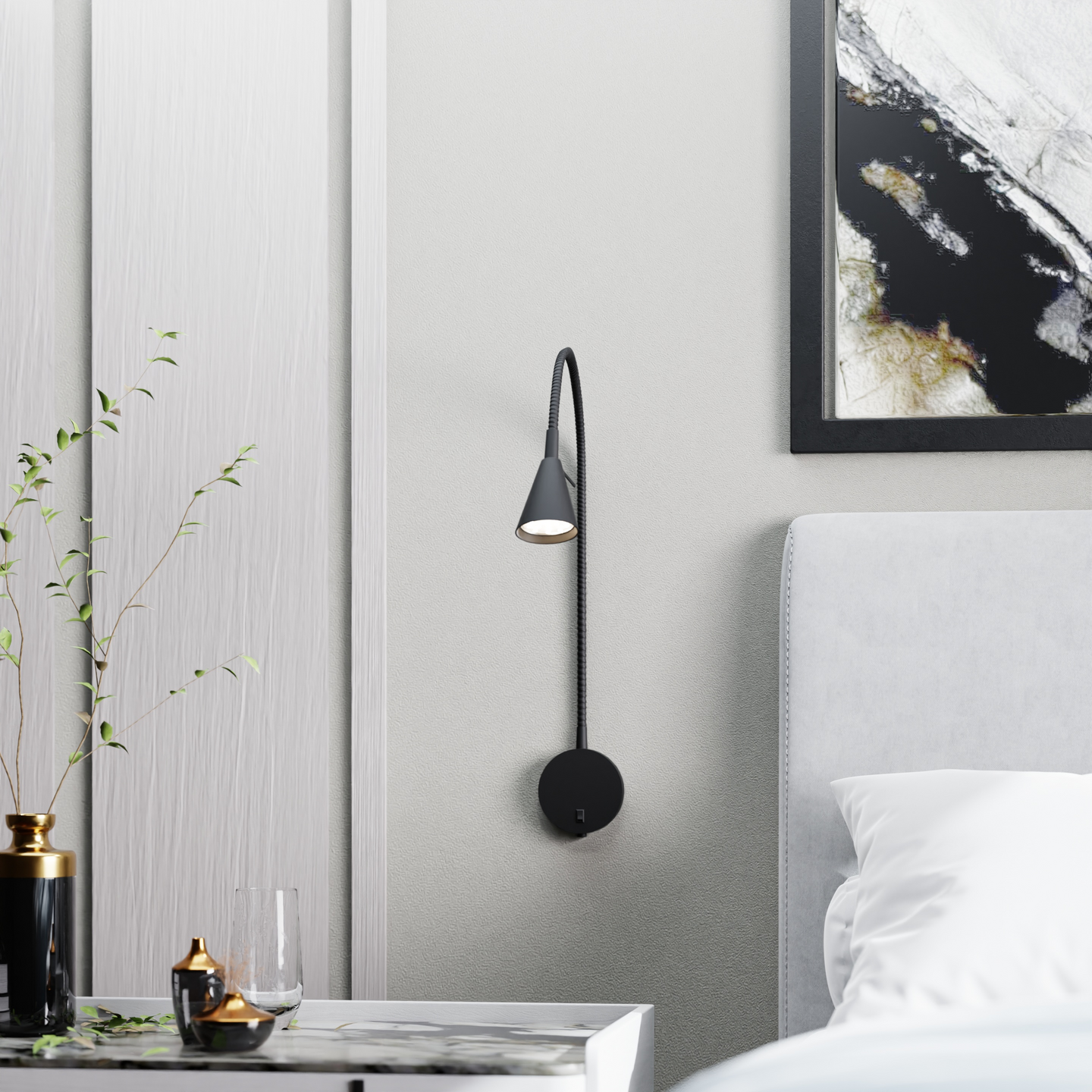 Seinävalaisin Sessak Amara GU10 musta