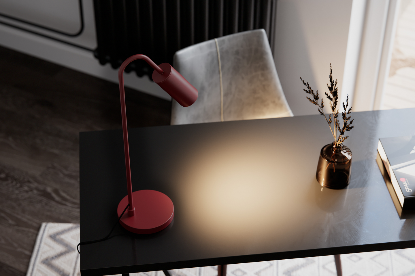 Pöytävalaisin By Rydéns Curve GU10 punainen