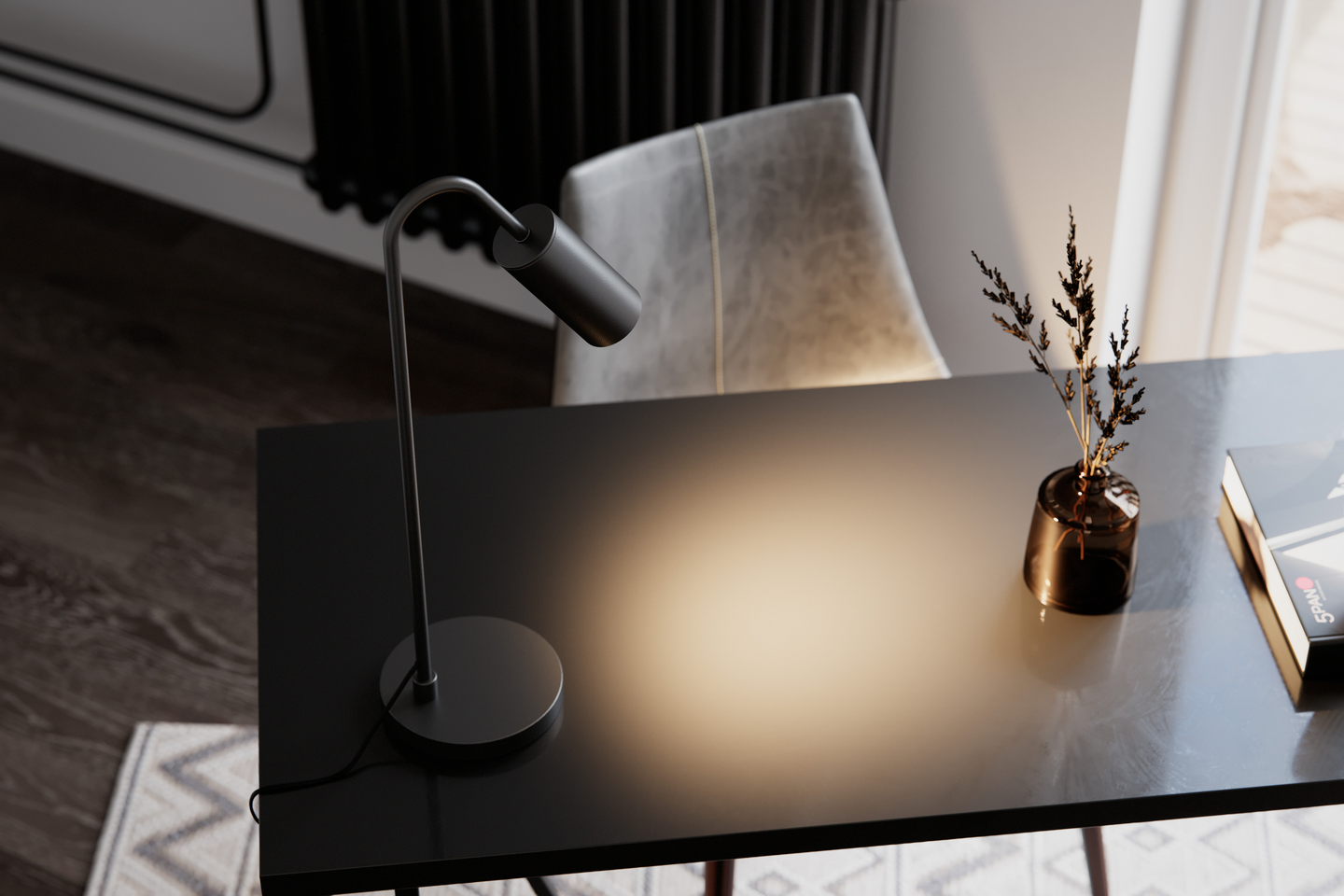 Pöytävalaisin By Rydéns Curve GU10 mattamusta