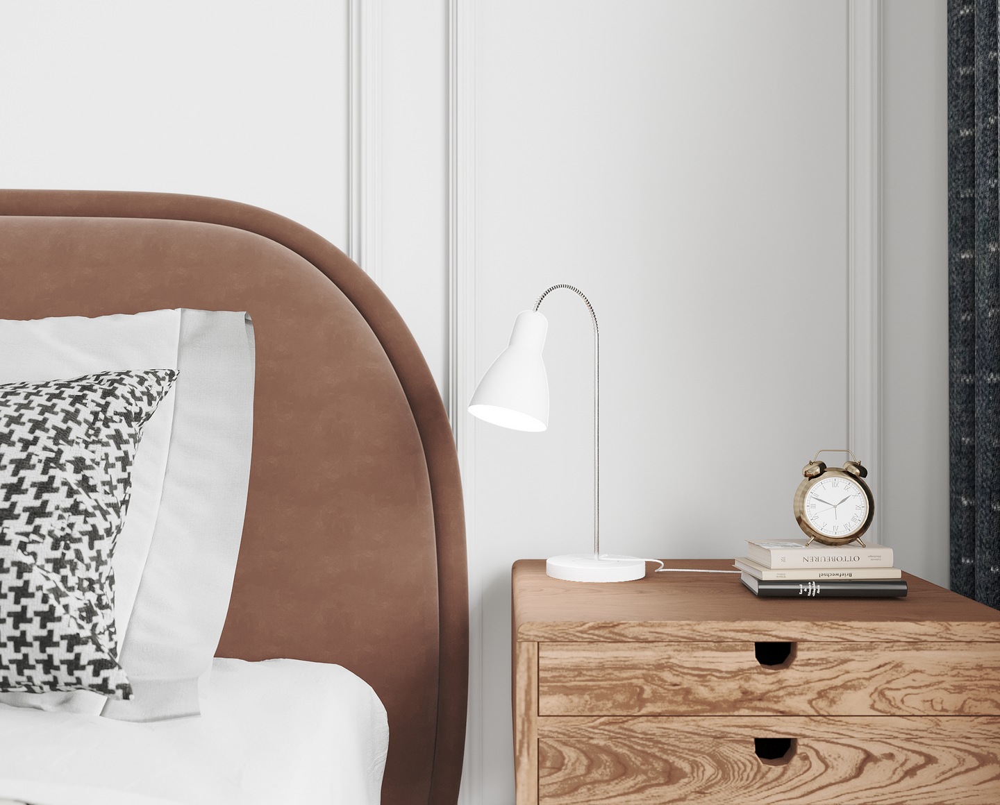 Pöytävalaisin Sessak May E27 valkoinen