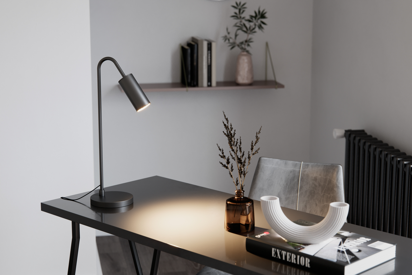 Pöytävalaisin By Rydéns Curve GU10 mattamusta