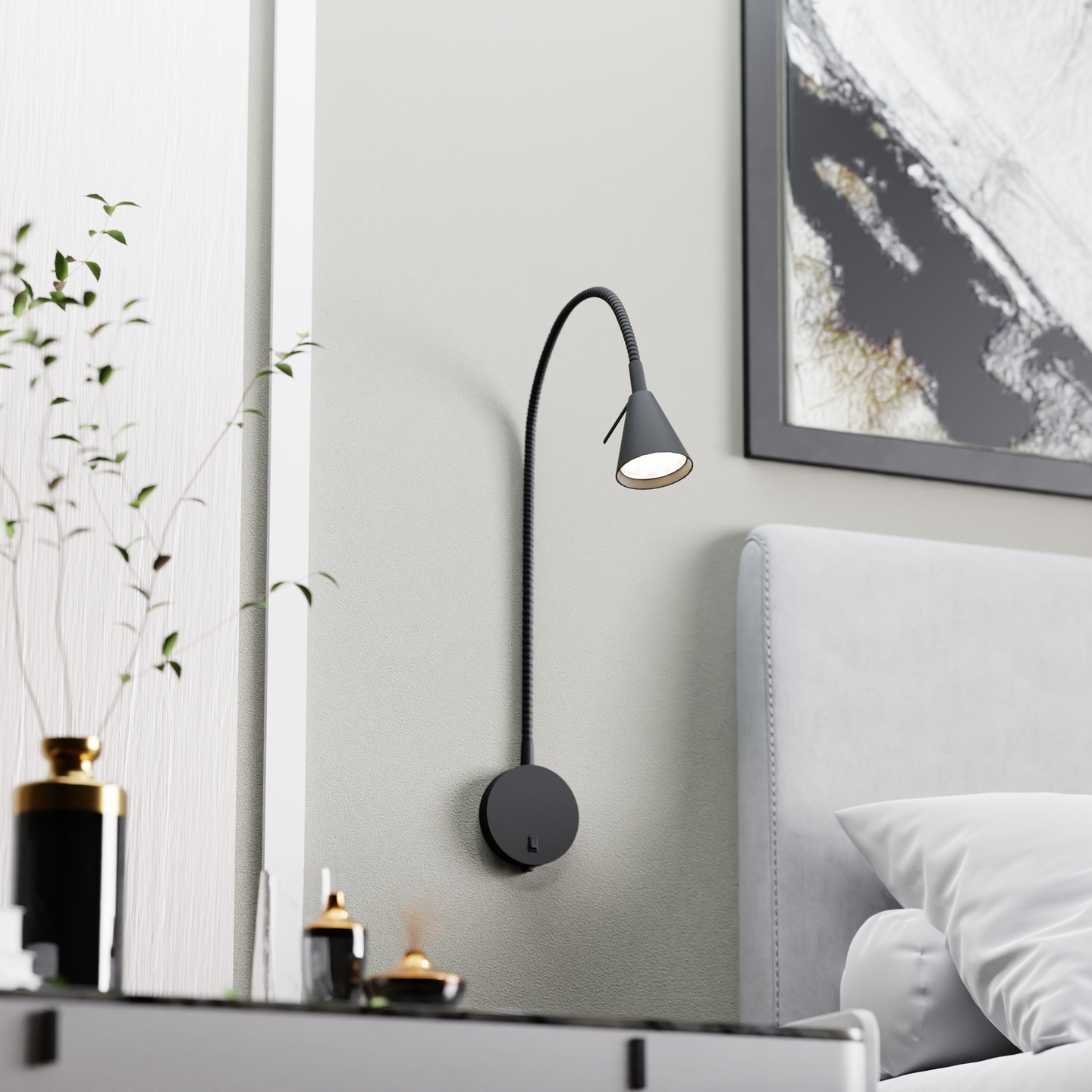 Seinävalaisin Sessak Amara GU10 musta