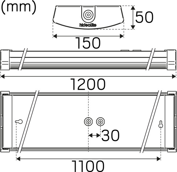 Teollisuusvalaisin Hide-a-lite Liteline IP44 6050lm 46W 840 DA2