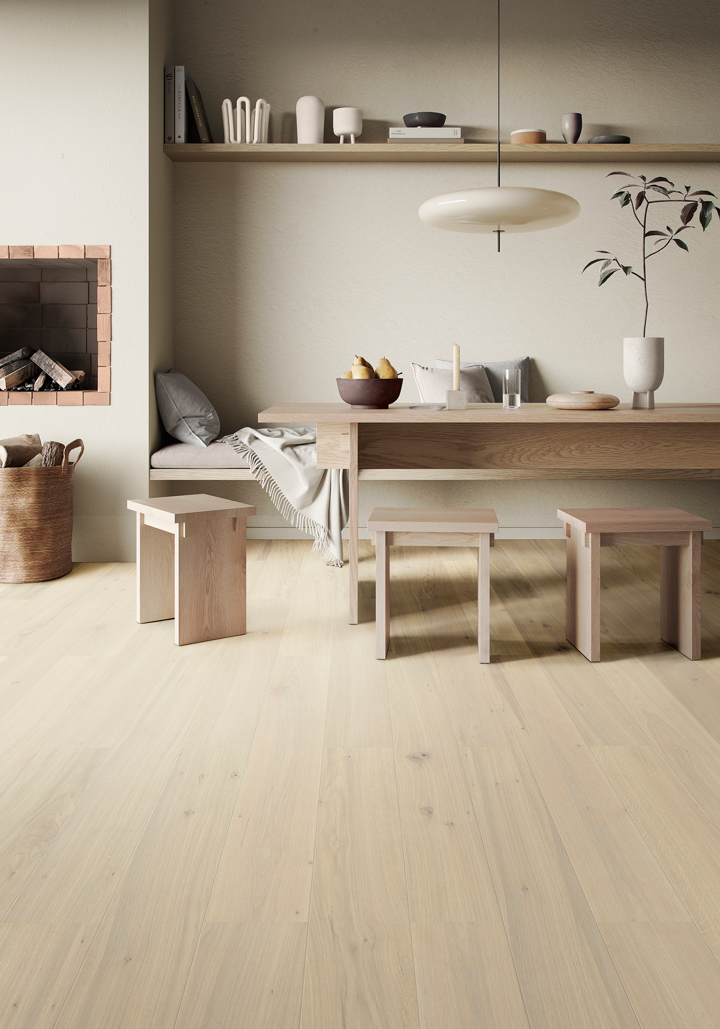 Kovapuulattia Parqwood XXL Albatre Naturel 210x2200x10 Oak Ultimtec KL33 2,77m²