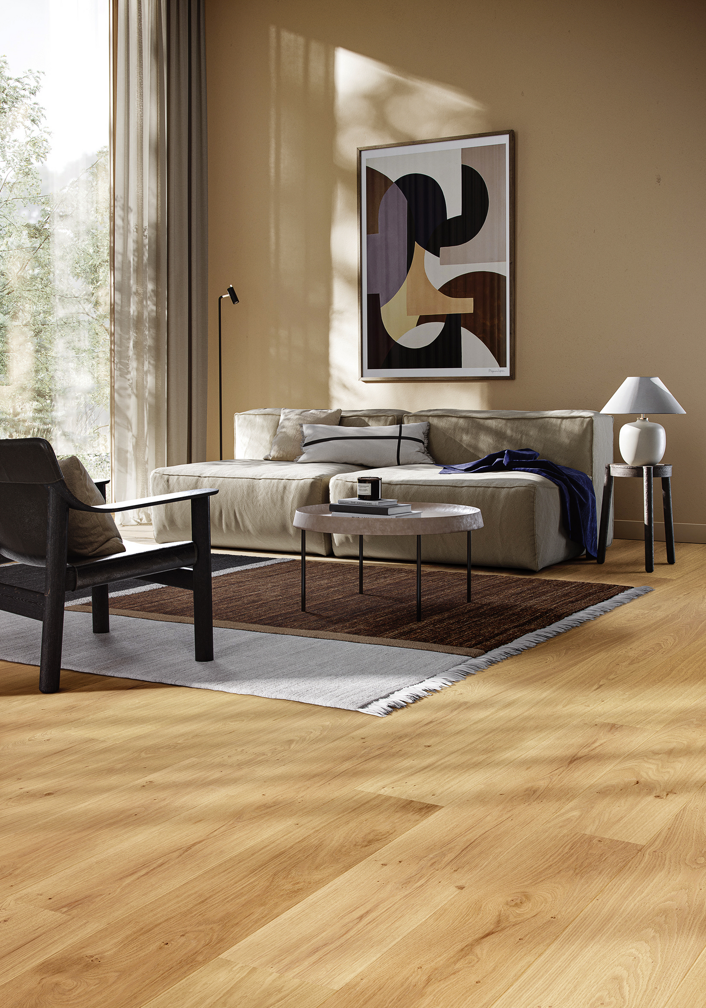 Kovapuulattia Parqwood XXL Nature Naturel 210x2200x10 Oak Ultimtec KL33 2,77m²