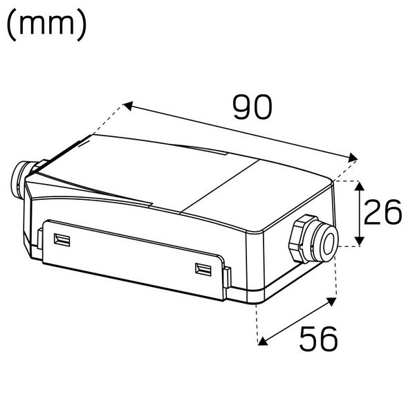 Alasvalo Hide-a-lite Comfort Quick IP44 435lm 6W 3000K Dim harmaa