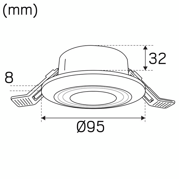 Alasvalo Hide-a-lite Comfort Quick IP44 435lm 6W 3000K Dim harmaa