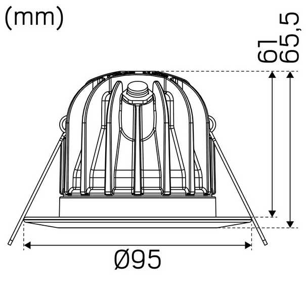 Alasvalo Hide-a-lite Optic XL IP44 910lm 15W 2700K Dim valkoinen