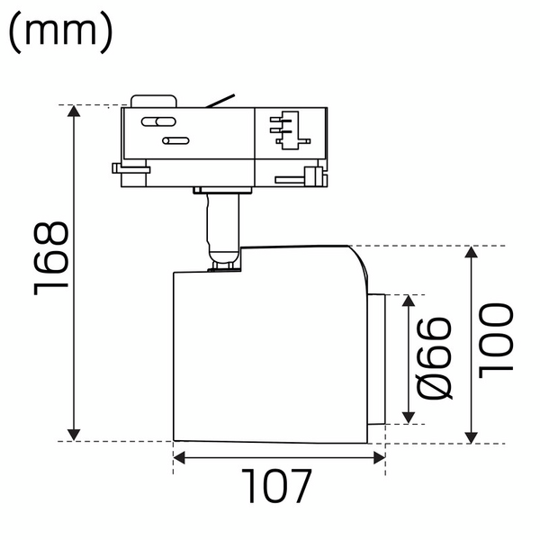 Kohdevalaisin Hide-a-lite Focus Track Maxi DALI 15° 3000K valkoinen