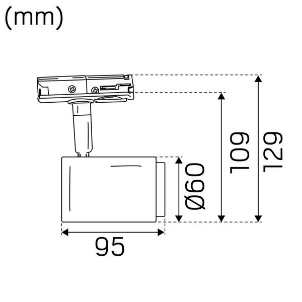 Kohdevalaisin Hide-a-lite Focus Micro 1-vaihe 36° 2700K valkoinen