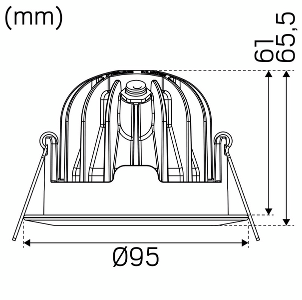 Alasvalo Hide-a-lite Optic XL IP44 740lm 15W Tune DALI-2 Tilt valkoinen