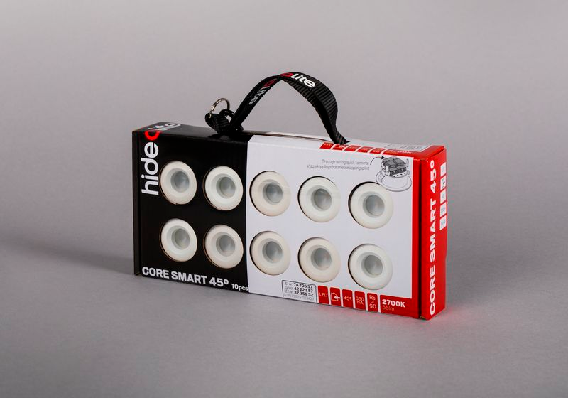 Alasvalosarja Hide-a-lite Core Smart 10 kpl IP44 60lm 45° 1,2W 2700K valkoinen