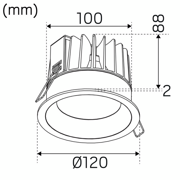 Alasvalo Hide-a-lite Solo Mini G2 Ip54 1080lm 15W 3000K Dim valkoinen