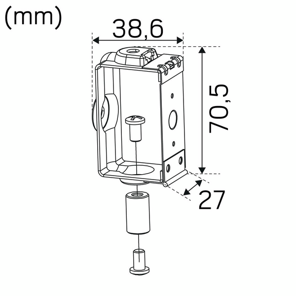 Kiskokiinnike Hide-a-lite Indline kiinnike Canalis KBA 2kpl