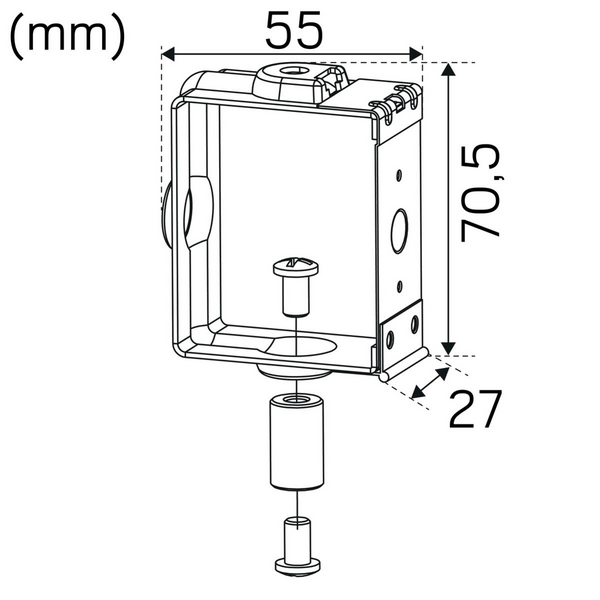 Kiskokiinnike Hide-a-lite Indline kiinnike Canalis KBB 2kpl