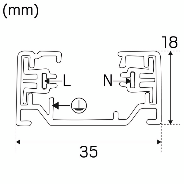 Kiskotarvike Hide-a-lite Litetrac kisko 1-vaihe 2m musta