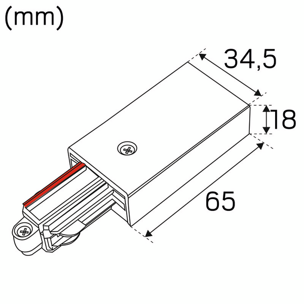 Kiskotarvike Hide-a-lite Litetrac liitin vasen 1-vaihe musta