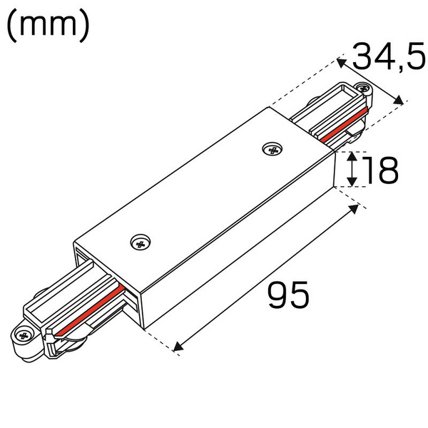 Kiskotarvike Hide-a-lite Litetrac keskiliitin 1-vaihe musta