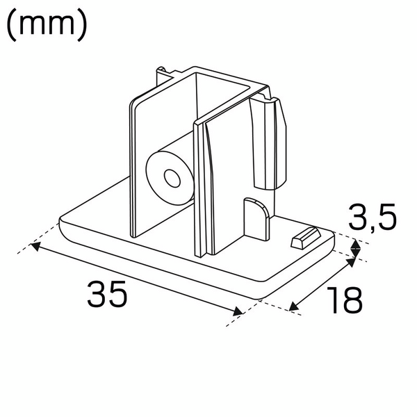 Kiskotarvike Hide-a-lite Litetrac päätykappale 1-vaihe musta