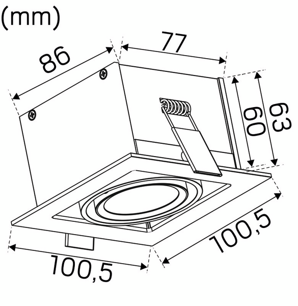 Alasvalo Hide-a-lite Optic Optic Box I 3000K valkoinen