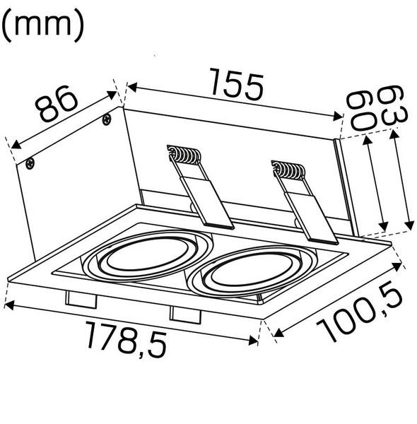 Alasvalo Hide-a-lite Optic Optic Box II 2700 valkoinen