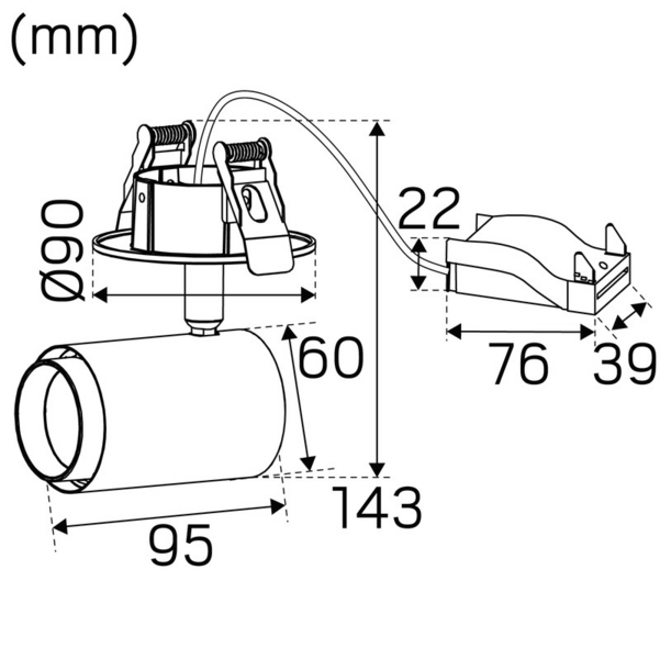 Kohdevalaisin Hide-a-lite Focus Spot Micro 2700K valkoinen