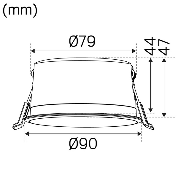 Alasvalo Hide-a-lite Optic Optic Quick Deep ISO 2700K valkoinen